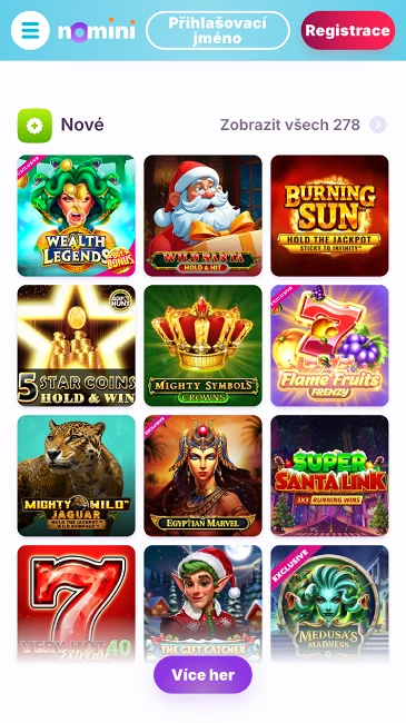 Nomini Casino games