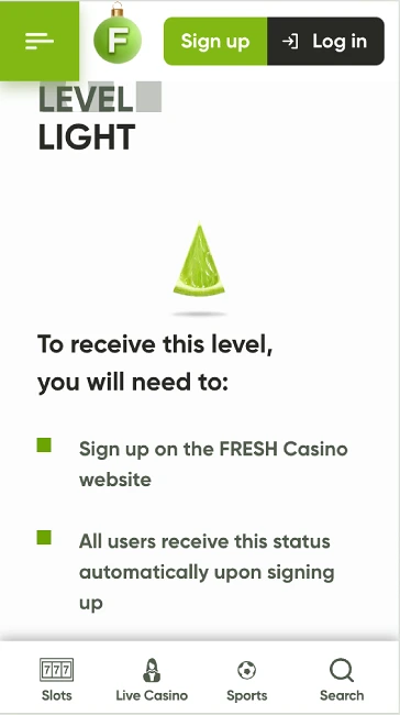 fresh casino vip program